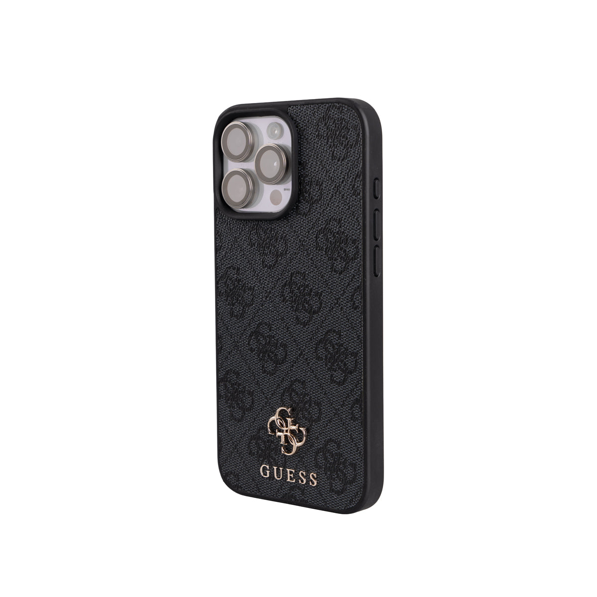 Apple iPhone 16 Pro Max Kılıf Guess Orjinal Lisanslı M-safe Şarj Özellikli 4G Metal Büyük Logolu Kartlıklı Kapak
