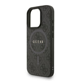 Apple iPhone 16 Pro Max Kılıf Guess Orjinal Lisanslı M-safe Şarj Özellikli PU Deri Bilek Askı İpli Yazı Logolu Kapak