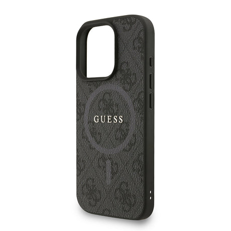 Apple iPhone 16 Pro Max Kılıf Guess Orjinal Lisanslı M-safe Şarj Özellikli PU Deri Bilek Askı İpli Yazı Logolu Kapak
