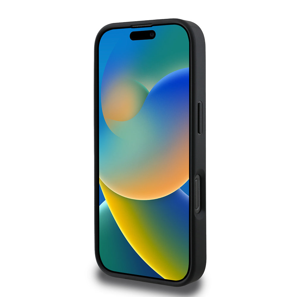Apple iPhone 16 Pro Max Kılıf Guess Orjinal Lisanslı M-safe Şarj Özellikli 4G Desenli Çizgili Kartlıklı Kapak