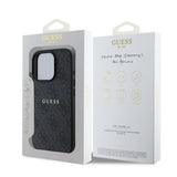 Apple iPhone 16 Pro Max Kılıf Guess Orjinal Lisanslı M-safe Şarj Özellikli 4G Desenli Yazı Logolu Kapak