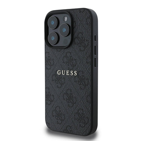 Apple iPhone 16 Pro Max Kılıf Guess Orjinal Lisanslı M-safe Şarj Özellikli 4G Desenli Yazı Logolu Kapak