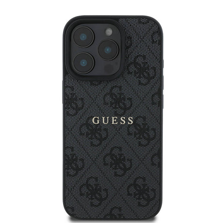 Apple iPhone 16 Pro Max Kılıf Guess Orjinal Lisanslı M-safe Şarj Özellikli 4G Desenli Yazı Logolu Kapak
