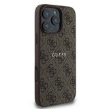 Apple iPhone 16 Pro Max Kılıf Guess Orjinal Lisanslı M-safe Şarj Özellikli 4G Desenli Yazı Logolu Kapak