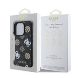 Apple iPhone 16 Pro Max Kılıf Guess Orjinal Lisanslı M-safe Şarj Özellikli 4G Desenli Yazı Logolu Peony Kapak