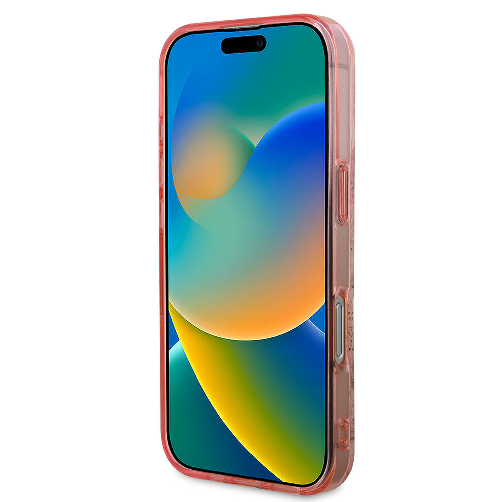 Apple iPhone 16 Pro Max Kılıf Guess Orjinal Lisanslı M-safe Şarj Özellikli Flower Tonal Circle Kapak
