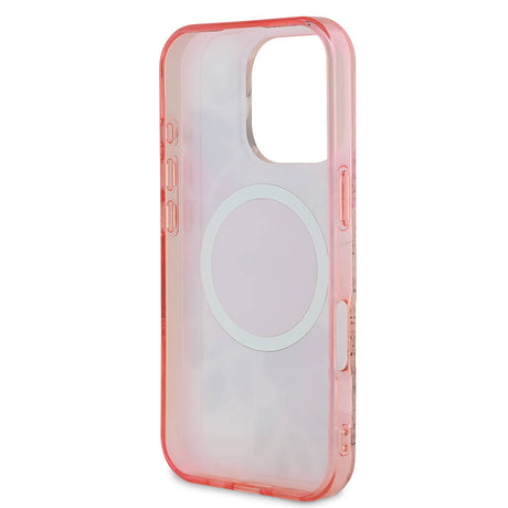 Apple iPhone 16 Pro Max Kılıf Guess Orjinal Lisanslı M-safe Şarj Özellikli Flower Tonal Circle Kapak
