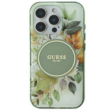 Apple iPhone 16 Pro Max Kılıf Guess Orjinal Lisanslı M-safe Şarj Özellikli Flower Tonal Circle Kapak