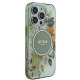 Apple iPhone 16 Pro Max Kılıf Guess Orjinal Lisanslı M-safe Şarj Özellikli Flower Tonal Circle Kapak