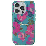 Apple iPhone 16 Pro Max Kılıf Guess Orjinal Lisanslı M-safe Şarj Özellikli Flower Tone On Tone Ring Kapak