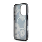 Apple iPhone 16 Pro Max Kılıf Guess Orjinal Lisanslı M-safe Şarj Özellikli Flower Tone On Tone Ring Kapak