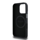 Apple iPhone 16 Pro Max Kılıf Guess Orjinal Lisanslı M-safe Şarj Özellikli Grained Triangle Kapak