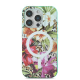 Apple iPhone 16 Pro Max Kılıf Guess Orjinal Lisanslı M-safe Şarj Özellikli IML Baskılı Jungle Ring Kapak
