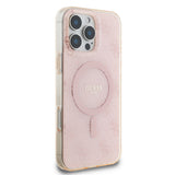 Apple iPhone 16 Pro Max Kılıf Guess Orjinal Lisanslı M-safe Şarj Özellikli IML Baskılı Klasik Logolu 4G Desenli Kapak
