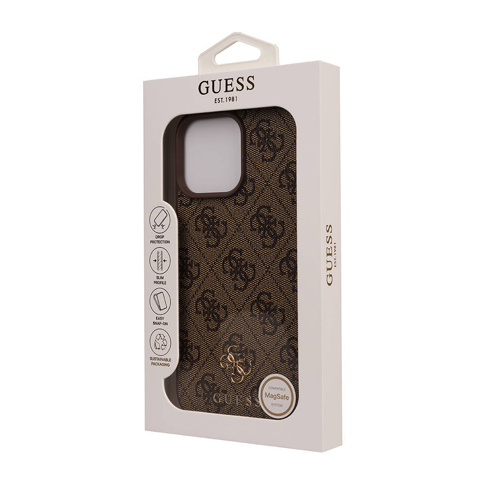 Apple iPhone 16 Pro Max Kılıf Guess Orjinal Lisanslı M-safe Şarj Özellikli Small 4G Classic Kapak