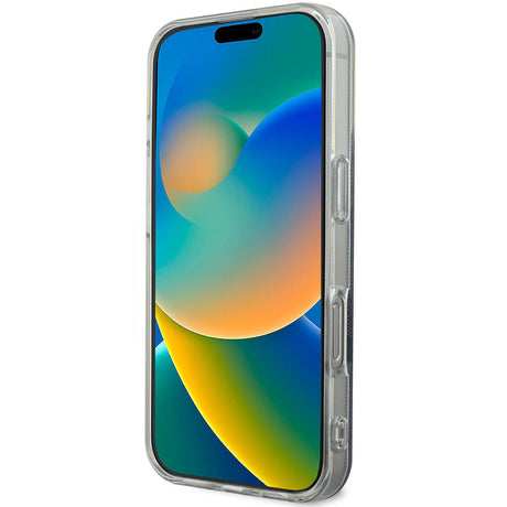 Apple iPhone 16 Pro Max Kılıf Guess Orjinal Lisanslı M-safe Şarj Özellikli Yazı Logolu 4G Desenli Kapak