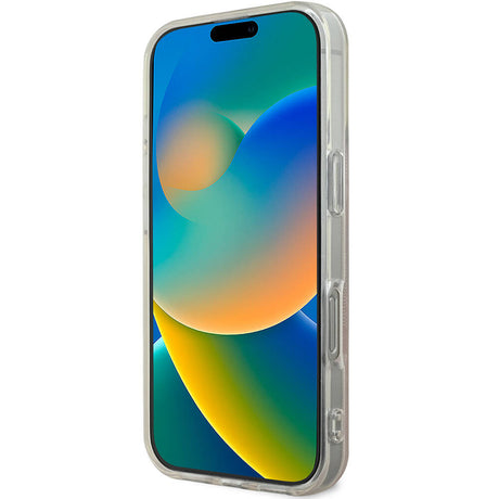 Apple iPhone 16 Pro Max Kılıf Guess Orjinal Lisanslı M-safe Şarj Özellikli Yazı Logolu 4G Desenli Kapak