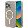 Apple iPhone 16 Pro Max Kılıf Guess Orjinal Lisanslı M-safe Şarj Özellikli Yazı Logolu 4G Desenli Kapak