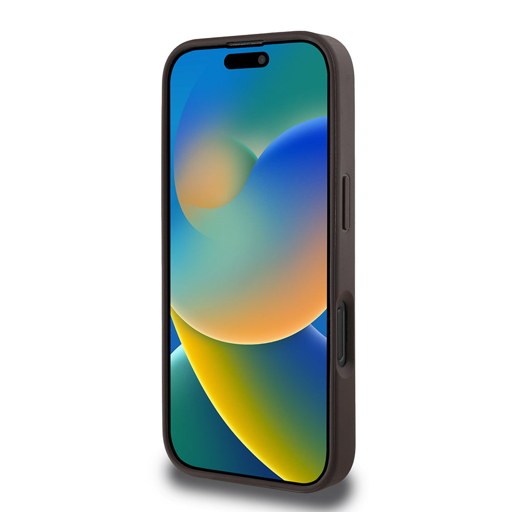 Apple iPhone 16 Pro Max Kılıf Guess Orjinal Lisanslı M-safe Şarj Özellikli Yazı Logolu Circle Classic Kapak