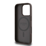 Apple iPhone 16 Pro Max Kılıf Guess Orjinal Lisanslı M-safe Şarj Özellikli Yazı Logolu Circle Classic Kapak