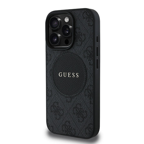 Apple iPhone 16 Pro Max Kılıf Guess Orjinal Lisanslı M-safe Şarj Özellikli Yazı Logolu Circle Classic Kapak