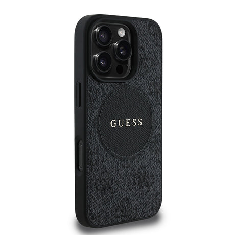 Apple iPhone 16 Pro Max Kılıf Guess Orjinal Lisanslı M-safe Şarj Özellikli Yazı Logolu Circle Classic Kapak