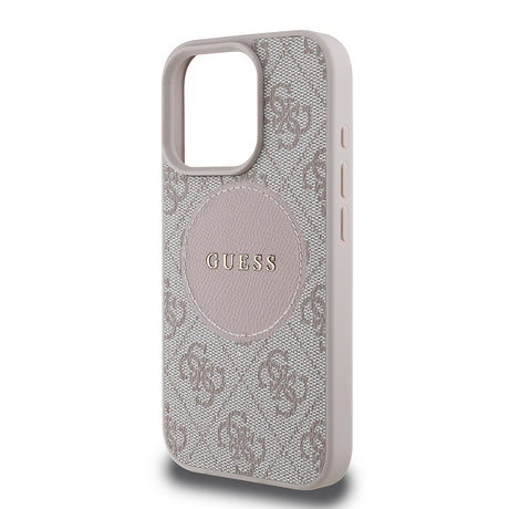 Apple iPhone 16 Pro Max Kılıf Guess Orjinal Lisanslı M-safe Şarj Özellikli Yazı Logolu Circle Classic Kapak