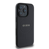 Apple iPhone 16 Pro Max Kılıf Guess Orjinal Lisanslı M-safe Şarj Özellikli Yazı Logolu Grained Kapak