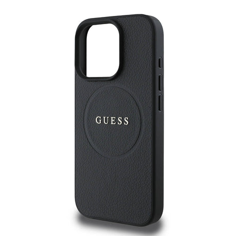Apple iPhone 16 Pro Max Kılıf Guess Orjinal Lisanslı M-safe Şarj Özellikli Yazı Logolu Grained Kapak