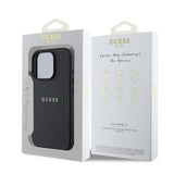 Apple iPhone 16 Pro Max Kılıf Guess Orjinal Lisanslı M-safe Şarj Özellikli Yazı Logolu Grained Kapak