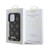 Apple iPhone 16 Pro Max Kılıf Guess Orjinal Lisanslı M-safe Şarj Özellikli Yazı Logolu Peony Kapak