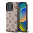 Apple iPhone 16 Pro Max Kılıf Guess Orjinal Lisanslı M-safe Şarj Özellikli Yazı Logolu Peony Kapak