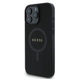 Apple iPhone 16 Pro Max Kılıf Guess Orjinal Lisanslı M-safe Şarj Özellikli Yazı Logolu Saffiano Classic Kapak