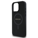 Apple iPhone 16 Pro Max Kılıf Guess Orjinal Lisanslı M-safe Şarj Özellikli Yazı Logolu Saffiano Classic Kapak