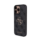 Apple iPhone 16 Pro Max Kılıf Guess Orjinal Lisanslı PU Deri 4G Büyük Metal Logolu Çapraz Vücut Askılı Kapak