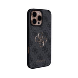 Apple iPhone 16 Pro Max Kılıf Guess Orjinal Lisanslı PU Deri 4G Büyük Metal Logolu Çapraz Vücut Askılı Kapak