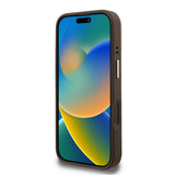 Apple iPhone 16 Pro Max Kılıf Guess Orjinal Lisanslı PU Deri 4G Desenli Metal Büyük 4G ve Yazı Logolu Kamera Standlı Kapak