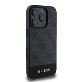 Apple iPhone 16 Pro Max Kılıf Guess Orjinal Lisanslı PU Deri Şerit Logo Dizaynlı Kapak
