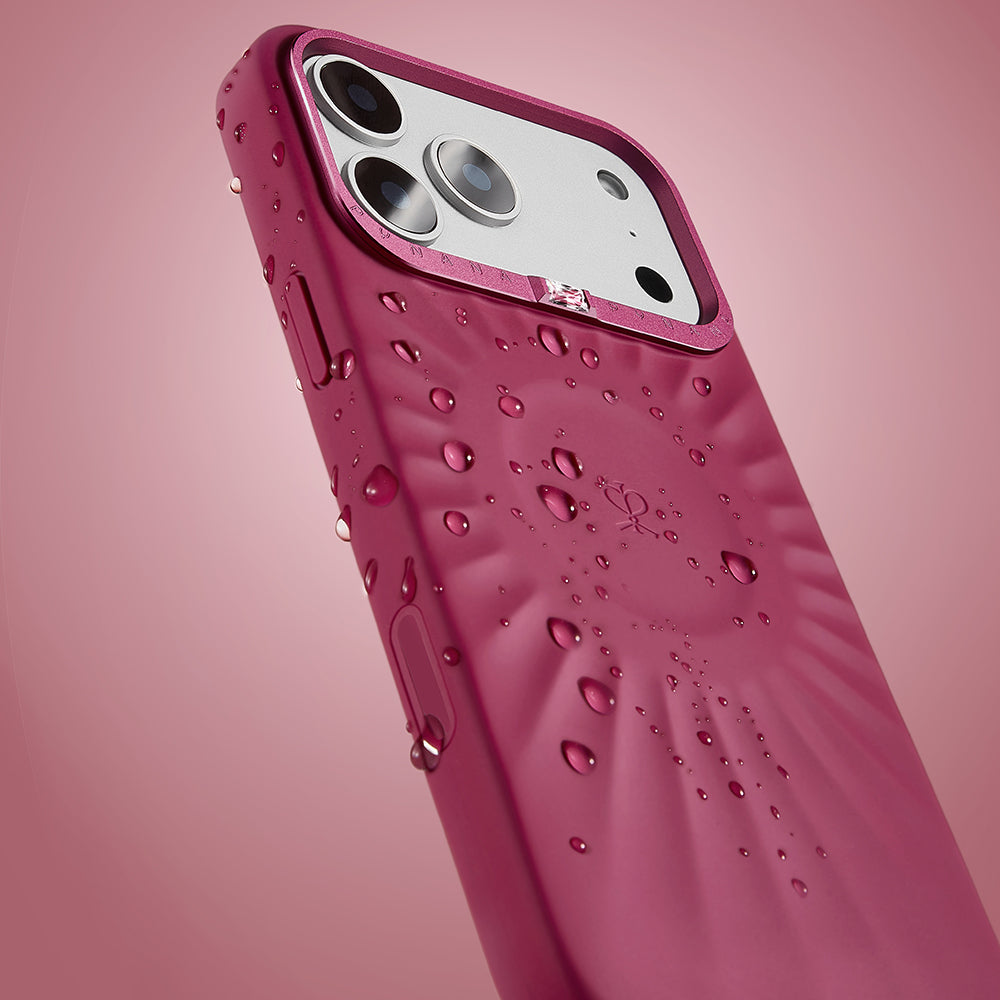Apple iPhone 16 Pro Max Kılıf Kabartma Tasarımlı Metal Kamera Çerçeveli Pynana Starlight Serisi Kapak