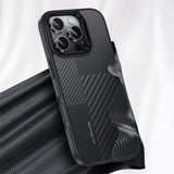 Apple iPhone 16 Pro Max Kılıf Karbon Fiber M-safe Şarj Özellikli Kamera Kontrol Butonlu Benks Hybrid ArmorPro Montage Kevlar Kapak