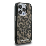 Apple iPhone 16 Pro Max Kılıf Karl Lagerfeld Orjinal Lisanslı IML Leopar Baskılı Kapak