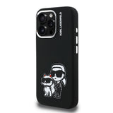 Apple iPhone 16 Pro Max Kılıf Karl Lagerfeld Orjinal Lisanslı Karl & Choupette Sketch Logo Sililkon Kapak