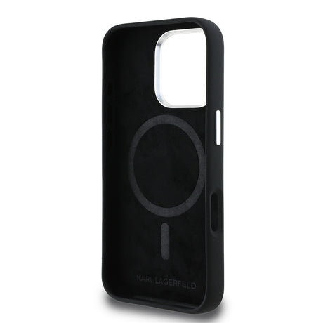 Apple iPhone 16 Pro Max Kılıf Karl Lagerfeld Orjinal Lisanslı Karl & Choupette Sketch Logo Sililkon Kapak