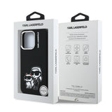 Apple iPhone 16 Pro Max Kılıf Karl Lagerfeld Orjinal Lisanslı Karl & Choupette Sketch Logo Sililkon Kapak