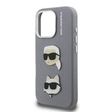 Apple iPhone 16 Pro Max Kılıf Karl Lagerfeld Orjinal Lisanslı K&C Heads Pin Kapak