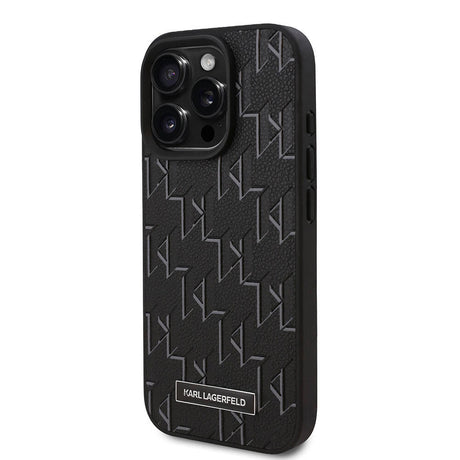 Apple iPhone 16 Pro Max Kılıf Karl Lagerfeld Orjinal Lisanslı M-safe Şarj Özellikli KL Yazılı Hot Stamp Kapak