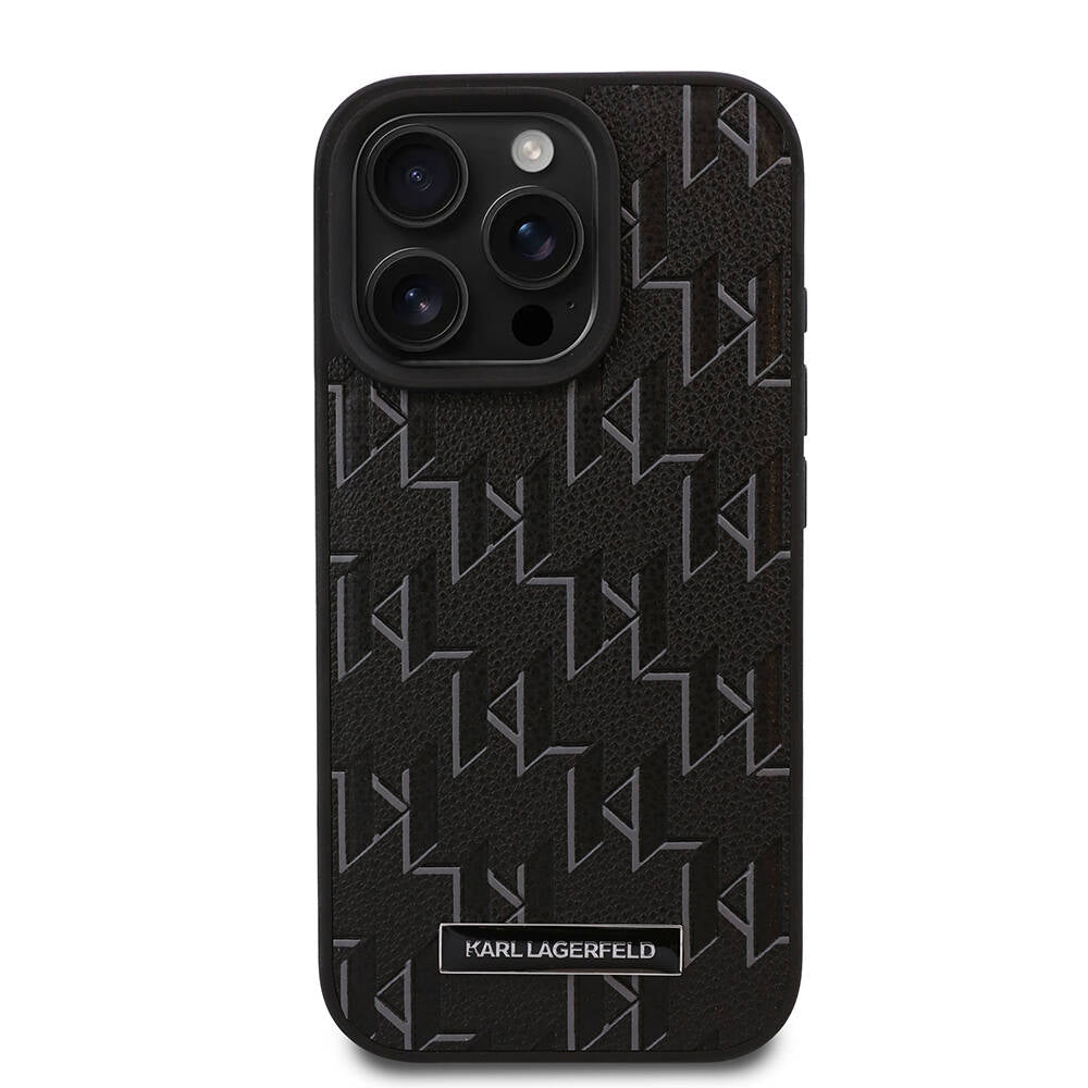 Apple iPhone 16 Pro Max Kılıf Karl Lagerfeld Orjinal Lisanslı M-safe Şarj Özellikli KL Yazılı Hot Stamp Kapak
