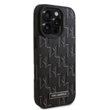 Apple iPhone 16 Pro Max Kılıf Karl Lagerfeld Orjinal Lisanslı M-safe Şarj Özellikli KL Yazılı Hot Stamp Kapak