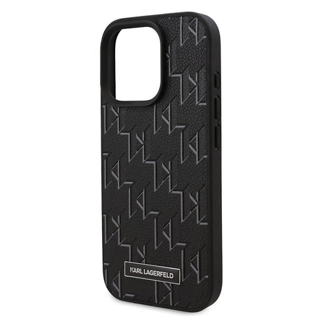 Apple iPhone 16 Pro Max Kılıf Karl Lagerfeld Orjinal Lisanslı M-safe Şarj Özellikli KL Yazılı Hot Stamp Kapak