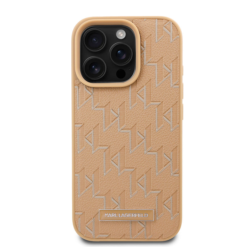 Apple iPhone 16 Pro Max Kılıf Karl Lagerfeld Orjinal Lisanslı M-safe Şarj Özellikli KL Yazılı Hot Stamp Kapak